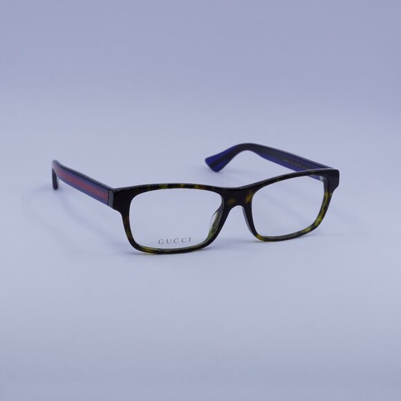 Gucci GG0006OA 003 Eyeglasses Havana 55mm Rectangle Frame - Picture 1 of 10